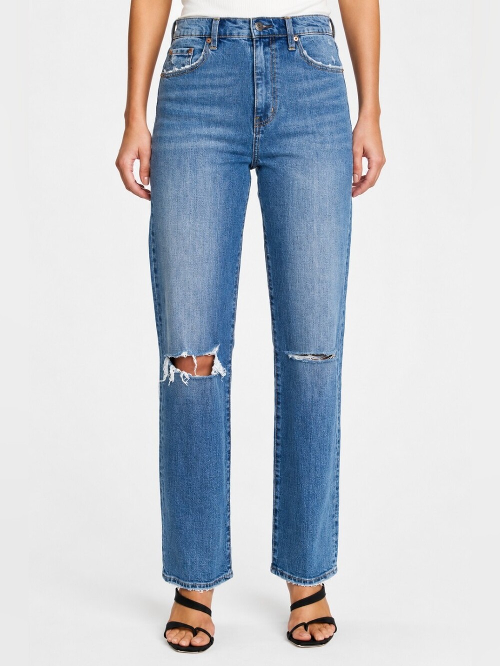 Pistola 28 Cassie Straight Leg Jean In Adore Destructed 28